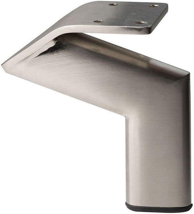 FLE - Stalen meubelpoot rvs look design 11,5 bij 2 cm en hoogte 12 cm