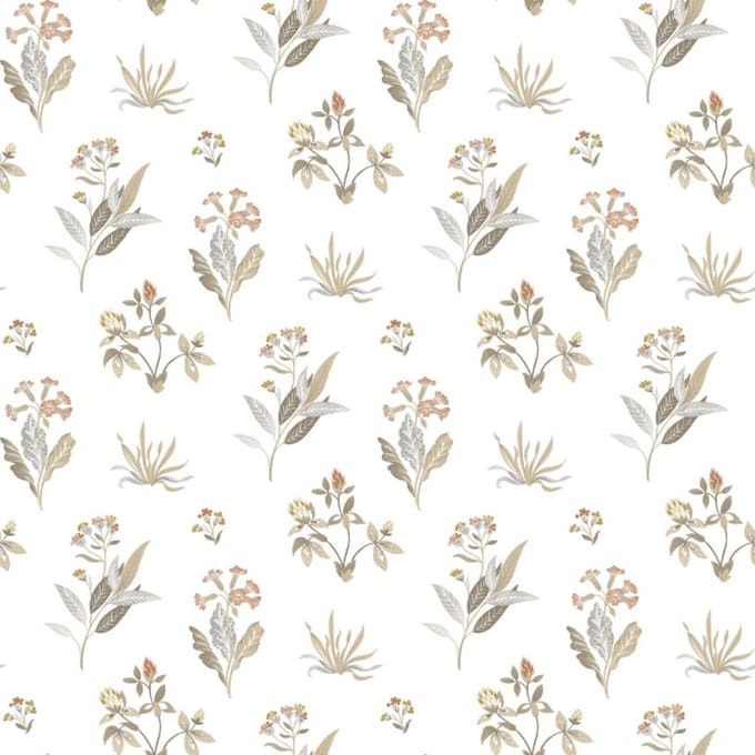 Noordwand - Behang - Blooming - Garden - 6 - Flowers - and - Plants - wit - en - grijs