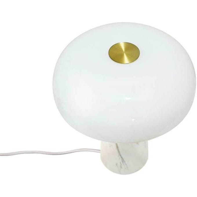 DFTP by Nordlux Tafellamp Glossy, wit, hoogte 24 cm, marmer/glas