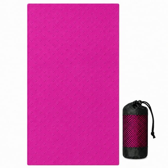 Sercano Yogahanddoek Antislip - 180 x 82 cm - Microvezel - Roos
