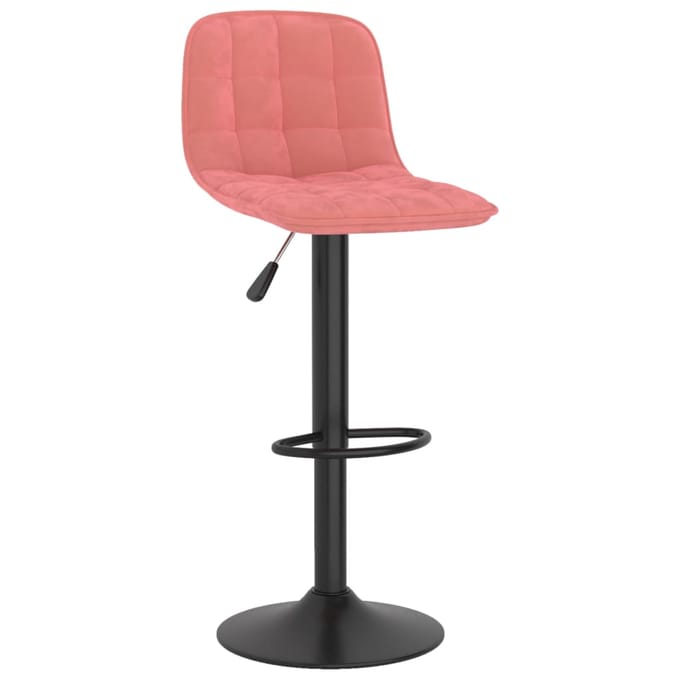 vidaXL - Barkrukken - 2 - st - fluweel - roze