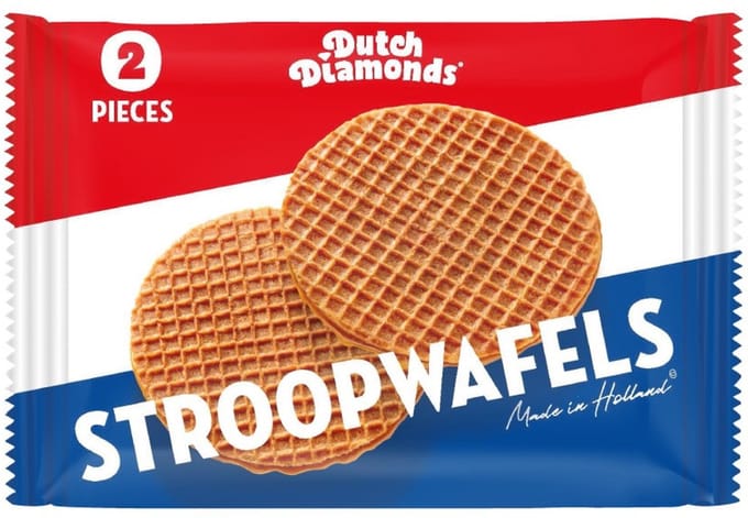 Stroopwafels dutch diamonds duopack 80 gram | 45 stuks