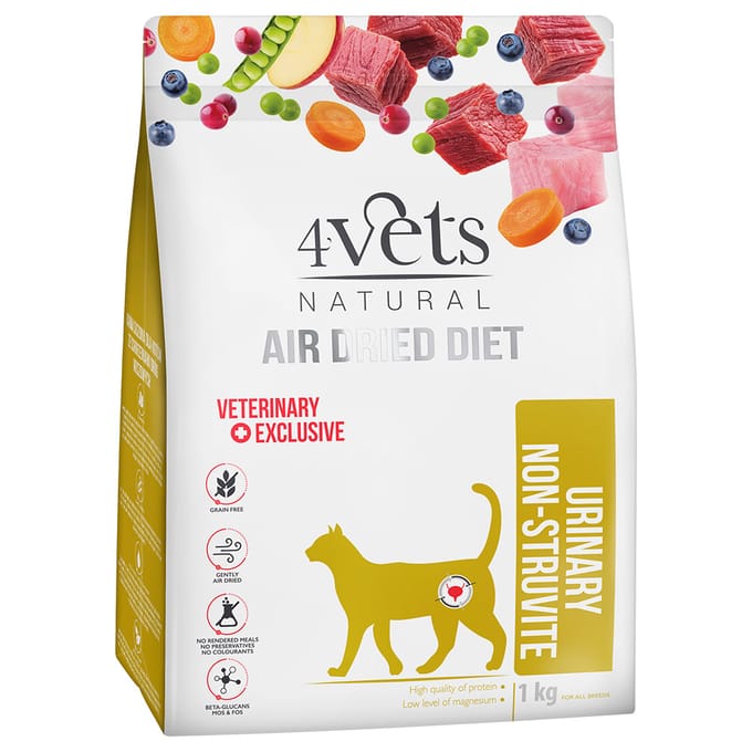 2x 1kg 4vets Urinary droogvoer voor katten