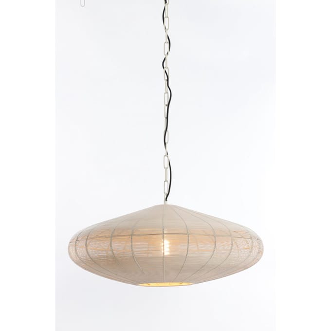 Light & Living Hanglamp Bahoto 60cm – Mat Crème – Ø60 x H23 cm