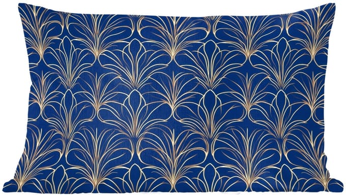 Sierkussens - Kussentjes Woonkamer - 60x40 cm - Deco - Waaier - Blauw