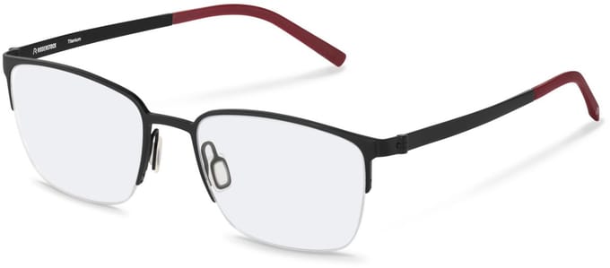 Rodenstock R7170 Black, dark red 55/19/145 MAN Brilmonturen