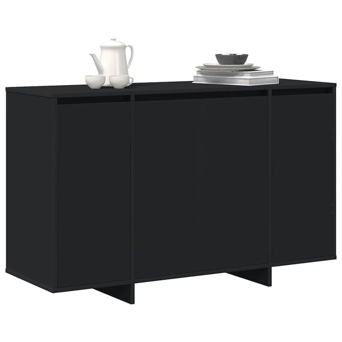 vidaXL - Dressoir - Zwart - 120 - x - 41 - x - 75 - cm - Bewerkt - hout