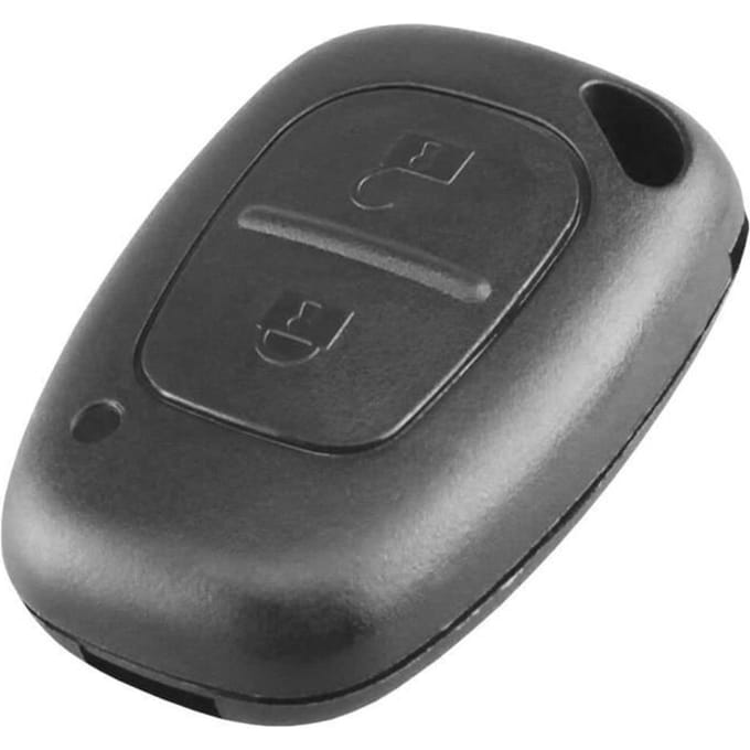 OcioDual Coque de Clé à 2 Boutons Compatible avec Renault Trafic Master Nissan Interstar Primastar Kangoo Opel Vivaro black
