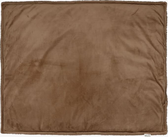 MOZZ BAGS - Boxkleed Teddy Velours - Bruin - Dikke Vulling met Rits - Tweezijdig te Gebruiken