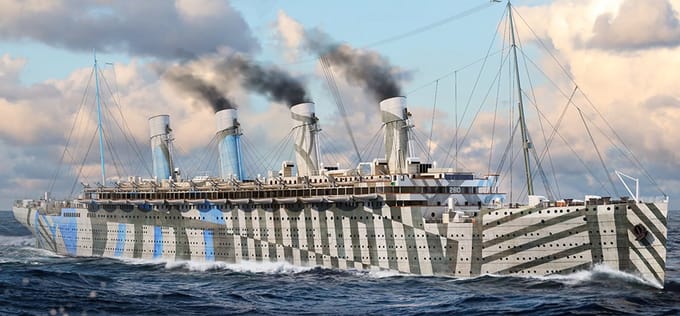 HobbyBoss Modelbouwpakket Schepen - 83421 Olympic - Ocean liner Olympic-class - Passagiersschip Plastic - 1:700 - Modelbouw