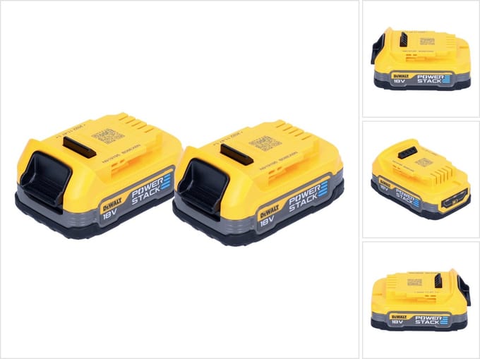 Dewalt DCBP034E2 2x 18V XR Compacte POWERSTACK accu