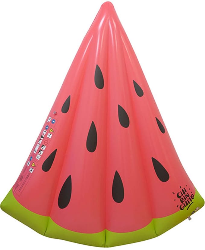 Swim Essentials - Luchtbed - fruitvorm - 150 x 120 cm - Rood/Groen
