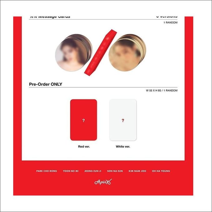 Roze - PERCENT (Wit / Rood ver.) / 8e mini-album Random_no poster red
