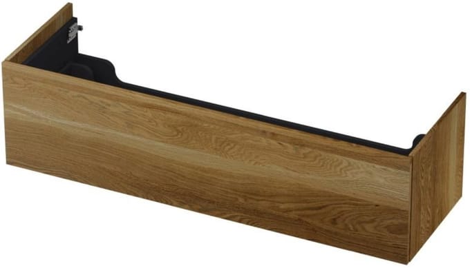 INK - Onderkast 1 Lade Push 2 Open Bestaande Uit - 1400x450x376 Mm - Massief Eiken Ash Grey