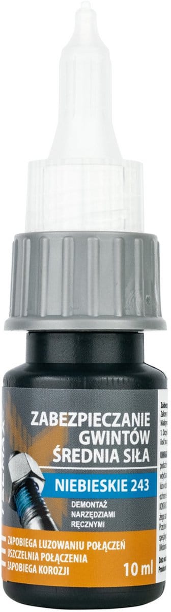 TECMAXX - Middel Blauwe Schroefdraadbescherming - 10ml - Gemiddelde Consistentie