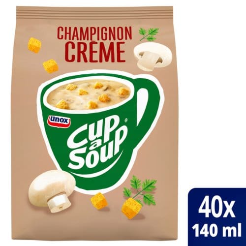 Cup-a-soup unox machinezak champignon crème 140ml