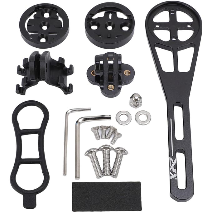 Support d'ordinateur de vélo de route allongé pour guidon, angle réglable gray
