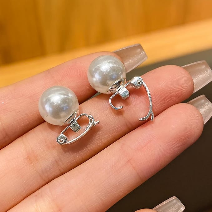 Zoete Parelachtige Haarclips Geschikt voor Dagelijks Gebruik 10pcs white