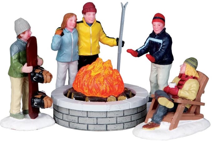Lemax - 'Fire Pit' - Verlicht figuur - Exclusief adapter