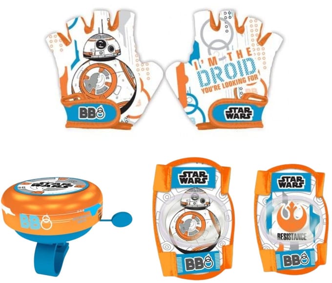 Star Wars Fiets Accessoires Kind - Bel - Handschoentjes - Elleboogbeschermers