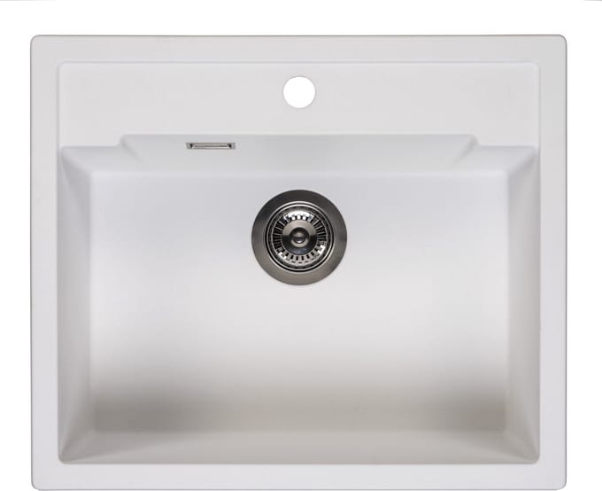 Reginox Amsterdam 54 tapwing spoelbak 60x51cm Pure White R31032