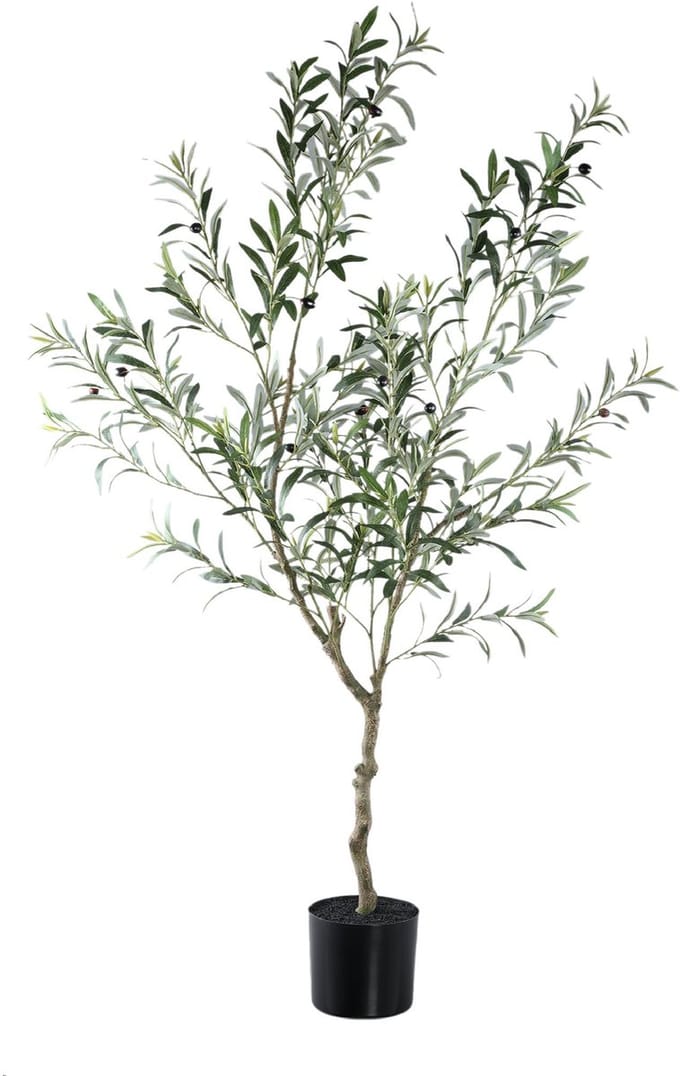 PTMD Kunstplant Olive - 110x70x156 cm - Polyester - Groen