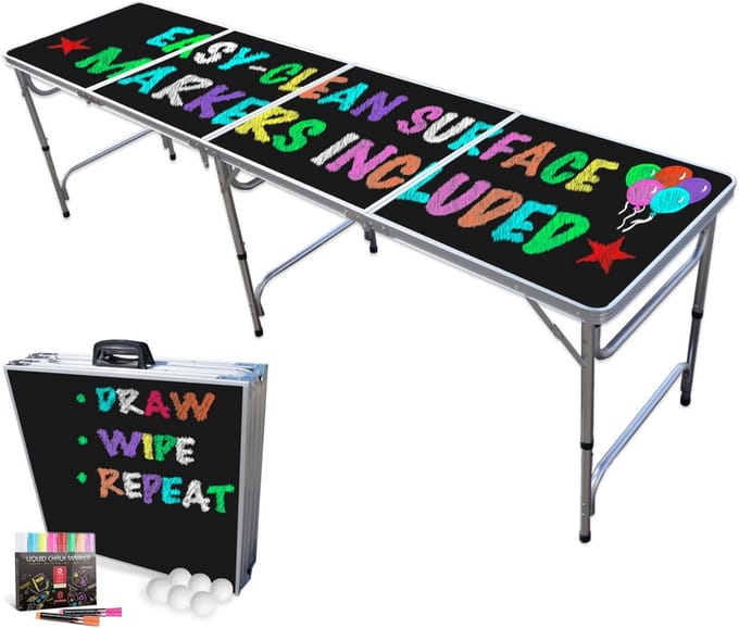 PartyPong Tables.com PPPT-06082023 Zwart Basis Model Feesttafel, Massief, M