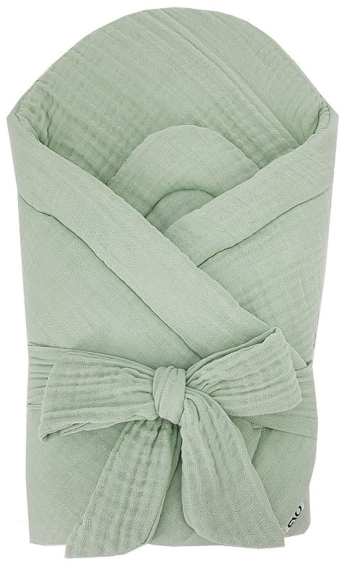 Muslin Swaddle Blanket with Coconut Mint