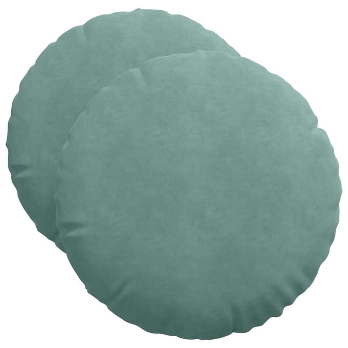 vidaXL - Zitkussens - 2 - st - Fluweel - Zeegroen - Ø50 - x - 19 - cm