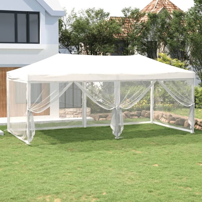 vidaXL - Partytent - inklapbaar - met - zijwanden - 3x6 - m - wit