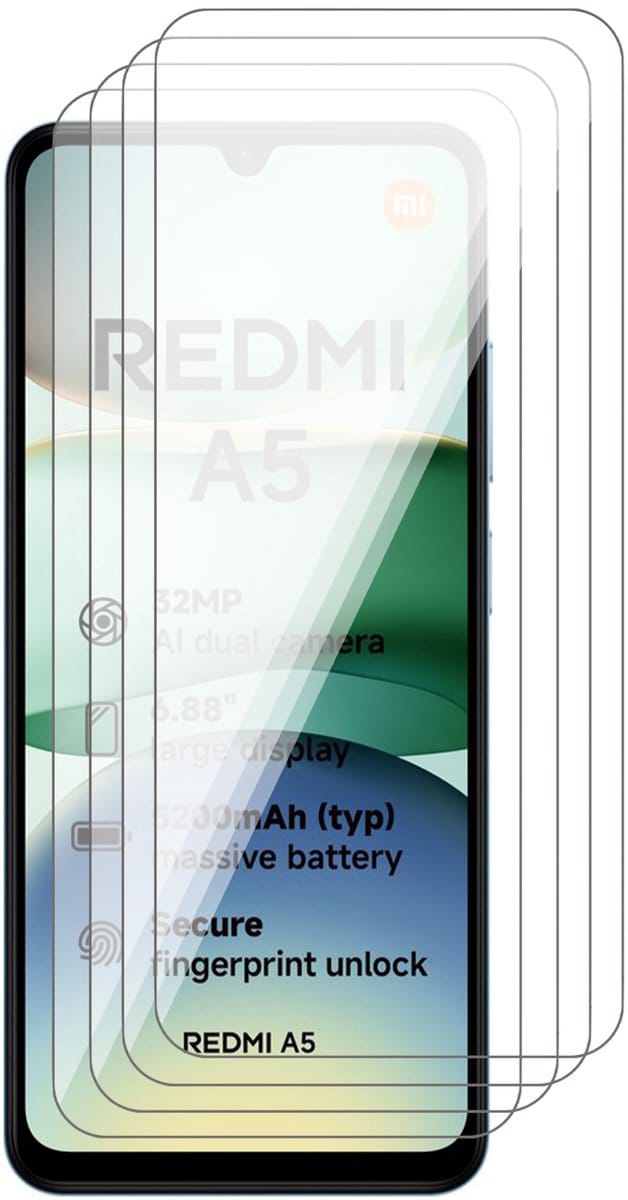 Screenprotector geschikt voor Xiaomi Redmi A5 4G / POCO C71 4G - 4x Glas Screen Protector
