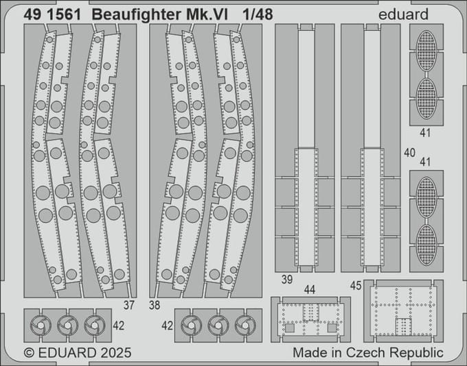 Eduard Modelbouwpakket - 491561 Accessoires Set voor Beaufighter Mk.VI - Accessoires set - 1:48 -