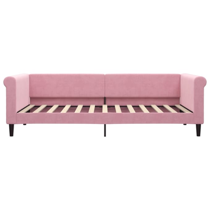 vidaXL - Slaapbank - 90x200 - cm - fluweel - roze