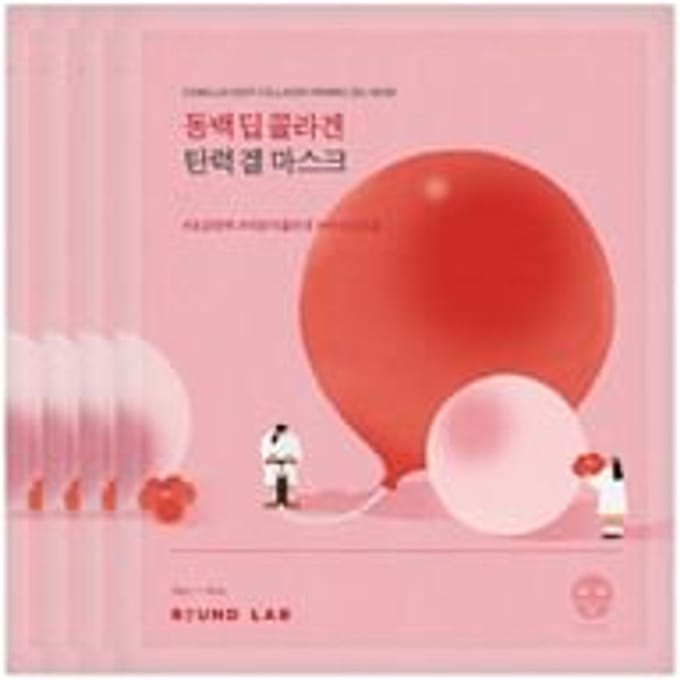 Round Lab Camellia Deep Collagen Firming Gel Mask 4ea +RANDOM GIFT beige