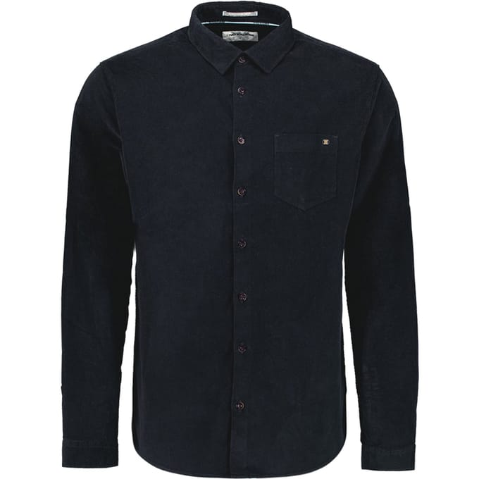 No Excess Shirt Corduroy Solid Night Größe: L | Casual hemden Outlet | Herren | Schwarz