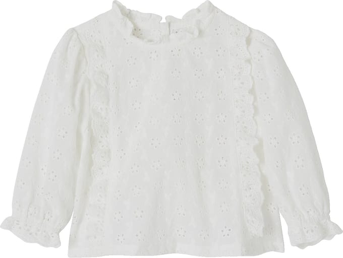 Vertbaudet Meisjesblouse met ruches van Engels borduurwerk