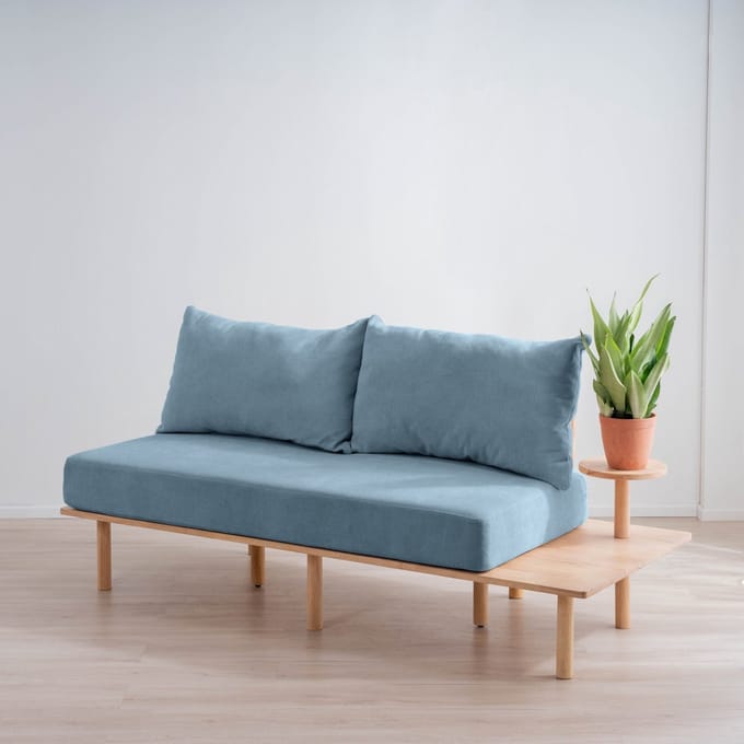 HOMLA - Sofa - SERI - 2-zits - Blauw - 180x76x75 cm