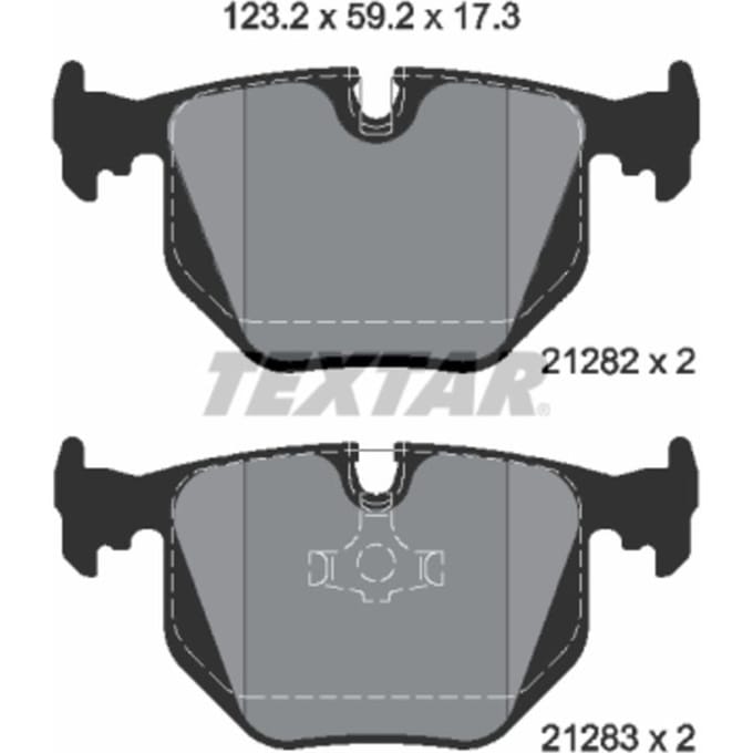 Remblokset TEXTAR 2128201, achter