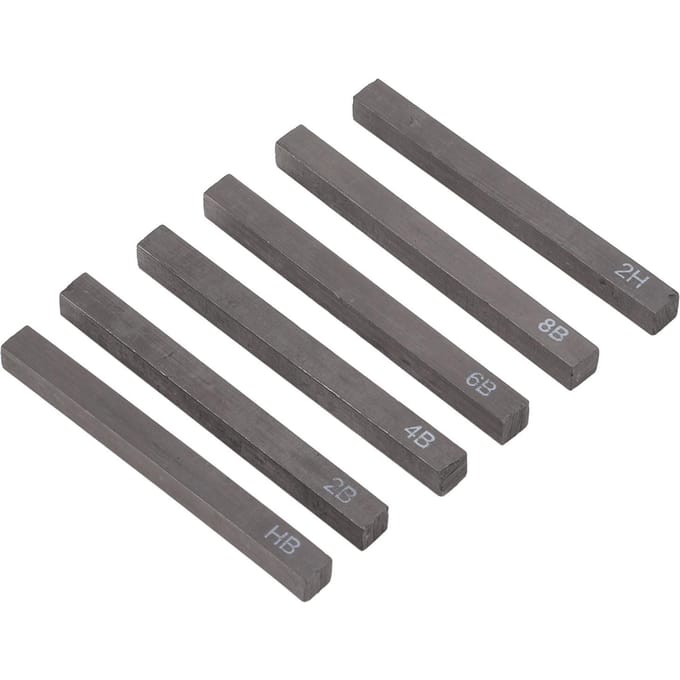 6 Stuks Houtskoolstiften Draagbaar Multifunctioneel Schetsen Tekenen Kunst Graffiti Schilderen Koolstofgrafiet gray