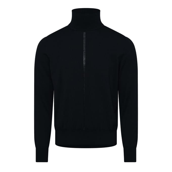 Boss Dames-trui met col, normale pasvorm (Donkerblauw)