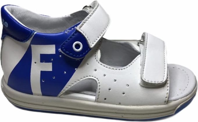 Falcotto velcro sandaal 1572 wit blauw mt 20