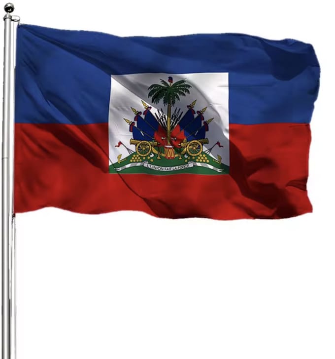 Jumada Haïti Vlag 90 x 150 cm - Polyester - Met Ophangringen