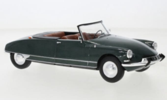 Citroen DS 19 Cabriolet 1963 Donker Groen Modelauto 1/24 Whitebox