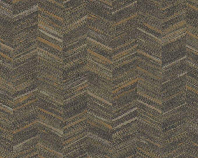 VISGRAAT BEHANG | Modern - bruin beige zwart - A.S. Création Geo Effect