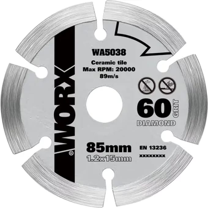 Worx Tegelzaagblad Wa5038 - 85mm - Diamant