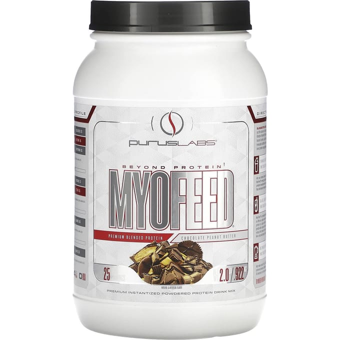 Purus Labs, MyoFeed, Beurre de cacahuète au chocolat, 2 lb (0,922 kg)