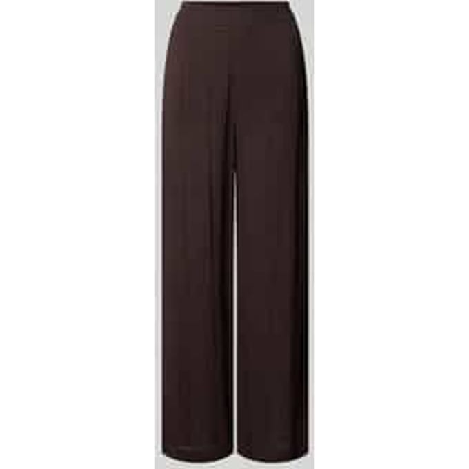 wide leg broek van viscose met elastische band