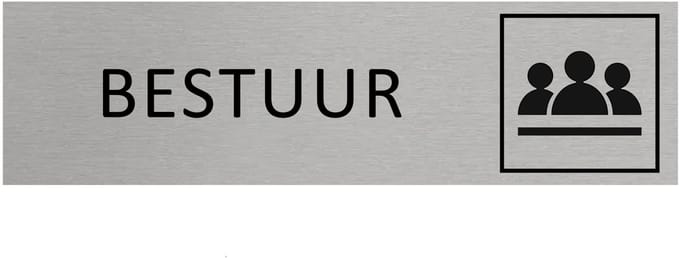 CombiCraft Aluminium deurbordje Bestuur 165x45mm - per stuk