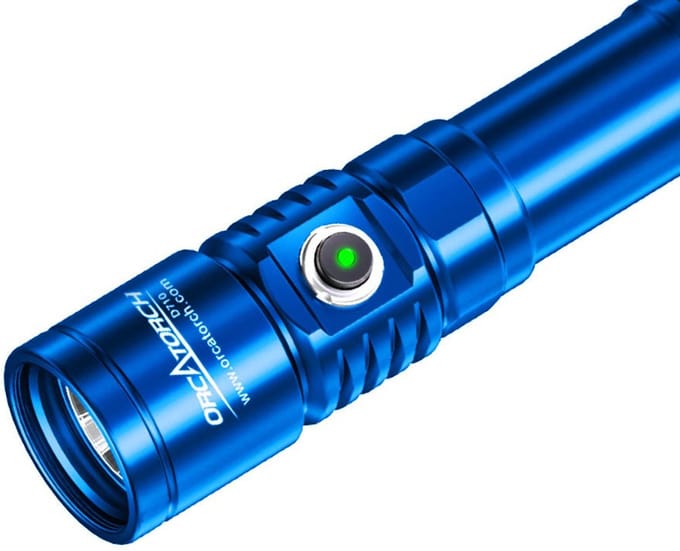 Orcatorch D710 Duiklamp oplaadbaar Blauw 3000 Lumen
