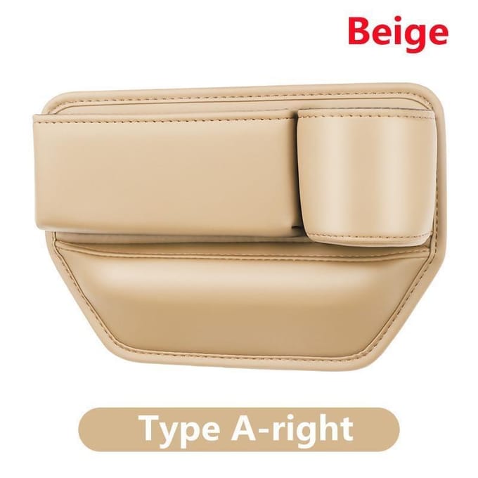 1Pc lederen autostoel Gap Manager multifunctionele autoconsole zijopbergdoos Class A right side beige